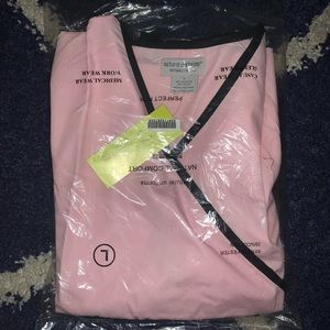 Pink medical scrubs